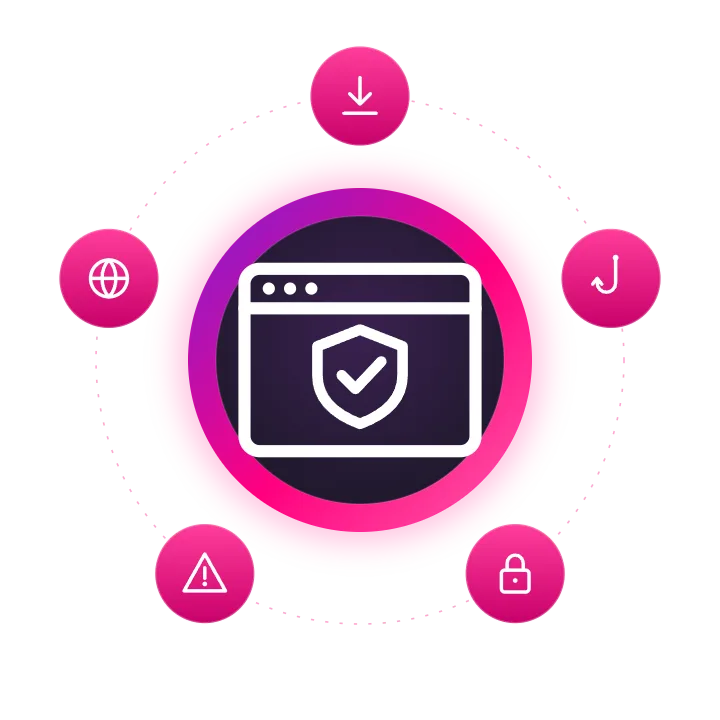 Illustration: Check Point Browser Security beskytter brugerne direkte i browseren